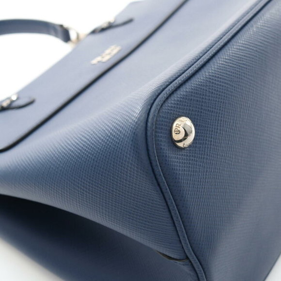 Prada Blue Handbag Navy CUIR Leather SAFFIANO - Picture 6 of 7
